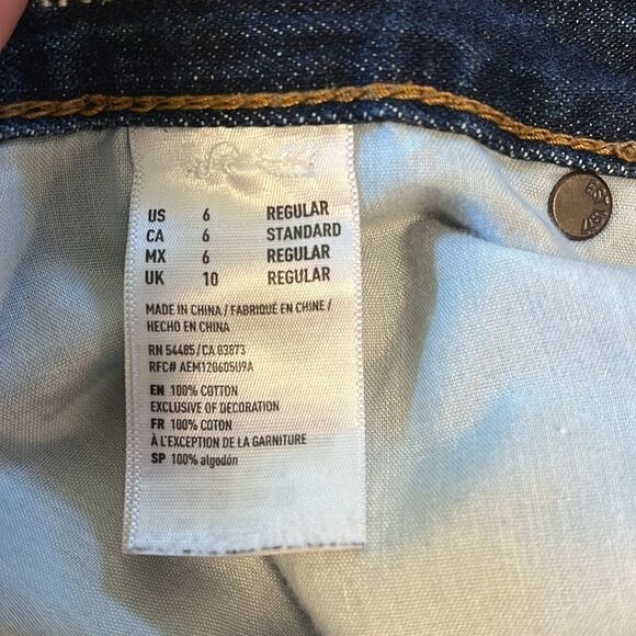 EXCELLENT CONDITION WOMEN’S SIZE 6 AMERICAN EAGLE VINTAGE HI-RISE BUTTONFLY JEAN - Picture 10 of 10